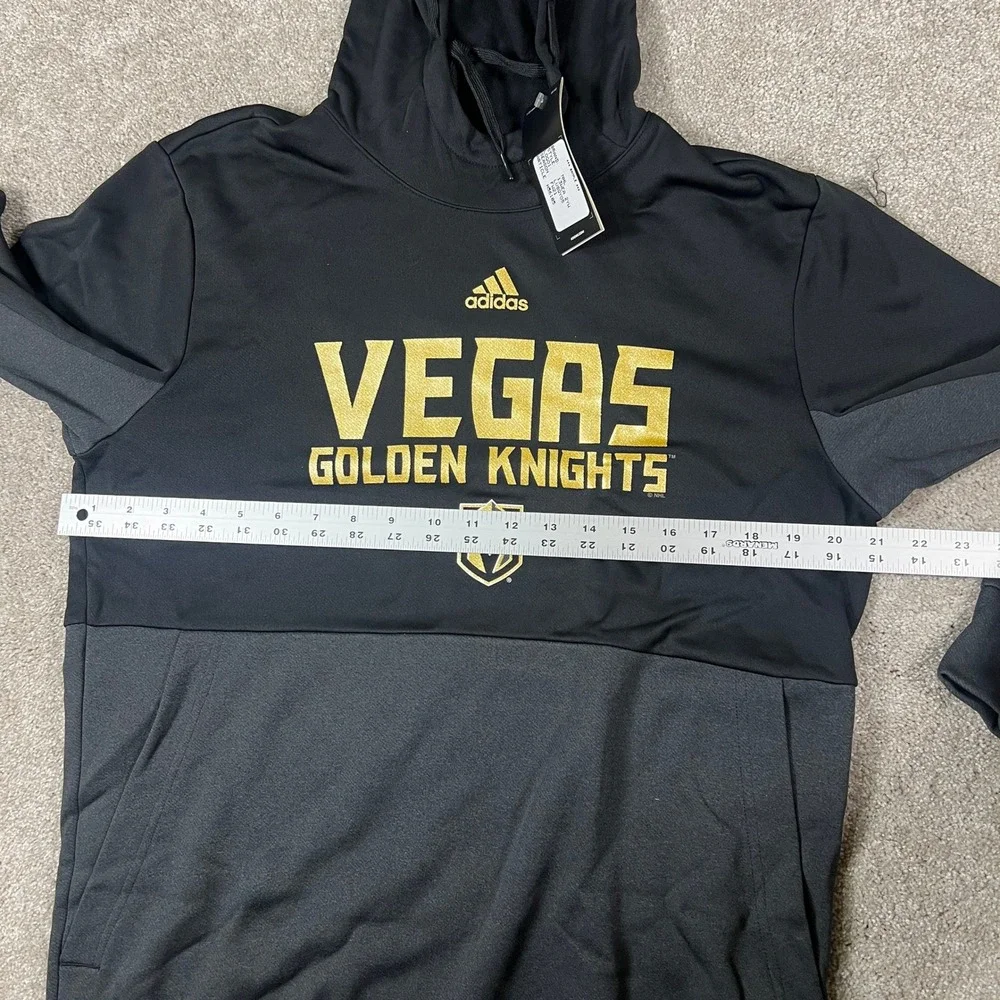 Adidas Vegas Golden Knights‎ NHL Hoodie Mens Medium Black Gray AEROREADY New